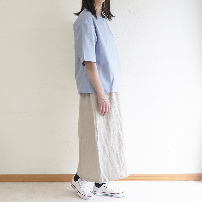 Branch m‘.,ブランチエム,ナチュラル,30代,40代,50代,60代,リネン,ゆったり,blouse,ブラウス,コットンブラウス,プルオーバー,プルオーバーブラウス,Tシャツ,