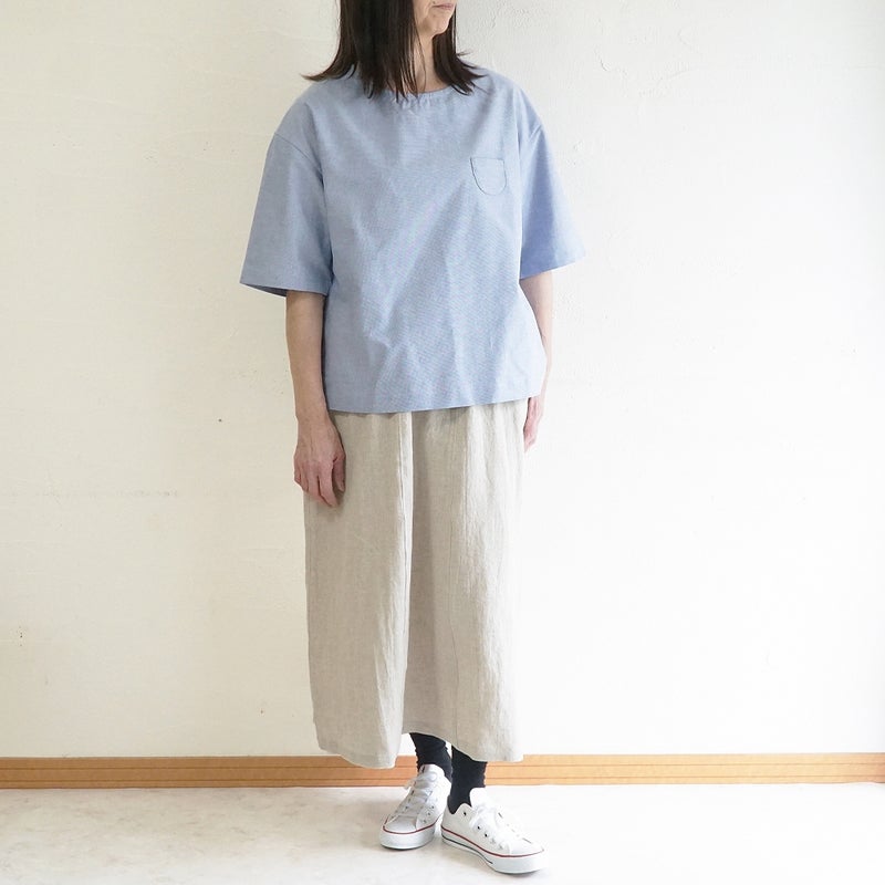 Branch m‘.,ブランチエム,ナチュラル,30代,40代,50代,60代,リネン,ゆったり,blouse,ブラウス,コットンブラウス,プルオーバー,プルオーバーブラウス,Tシャツ,