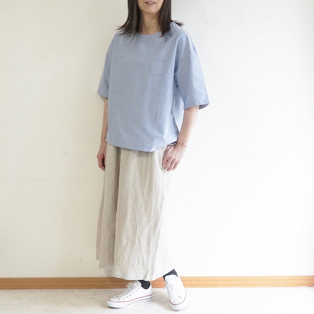 Branch m‘.,ブランチエム,ナチュラル,30代,40代,50代,60代,リネン,ゆったり,blouse,ブラウス,コットンブラウス,プルオーバー,プルオーバーブラウス,Tシャツ,