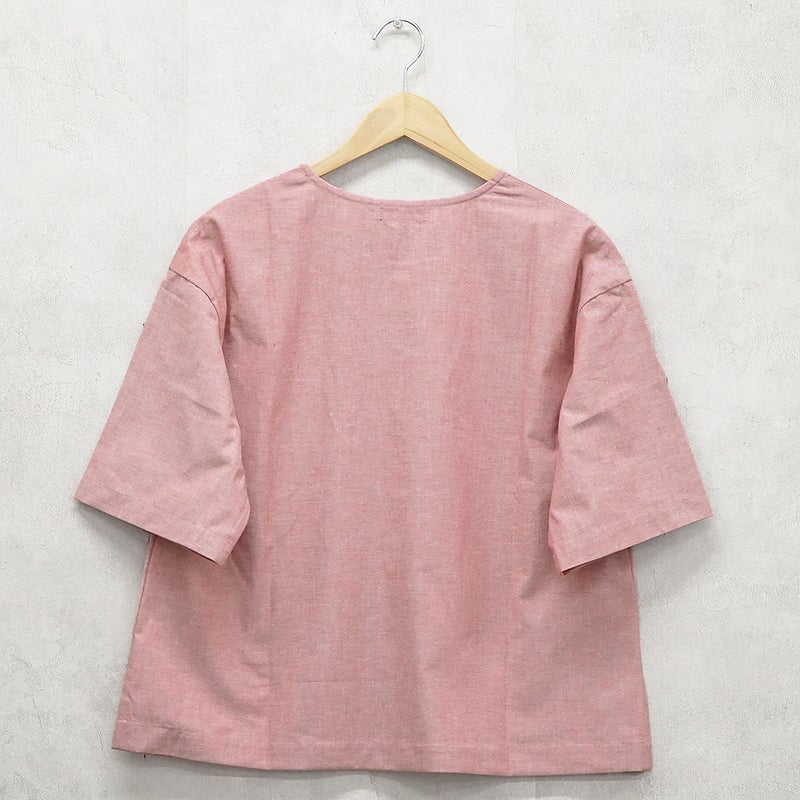 Branch m‘.,ブランチエム,ナチュラル,30代,40代,50代,60代,リネン,ゆったり,blouse,ブラウス,コットンブラウス,プルオーバー,プルオーバーブラウス,Tシャツ,