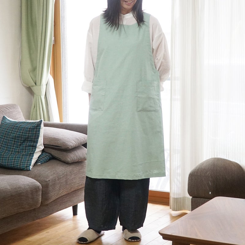 Branch m‘.,ブランチエム,ナチュラル,30代,40代,50代,60代,コットン,ゆったり,綿,エプロン,ワンピース,エプロンワンピース,