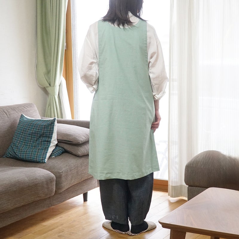 Branch m‘.,ブランチエム,ナチュラル,30代,40代,50代,60代,コットン,ゆったり,綿,エプロン,ワンピース,エプロンワンピース,