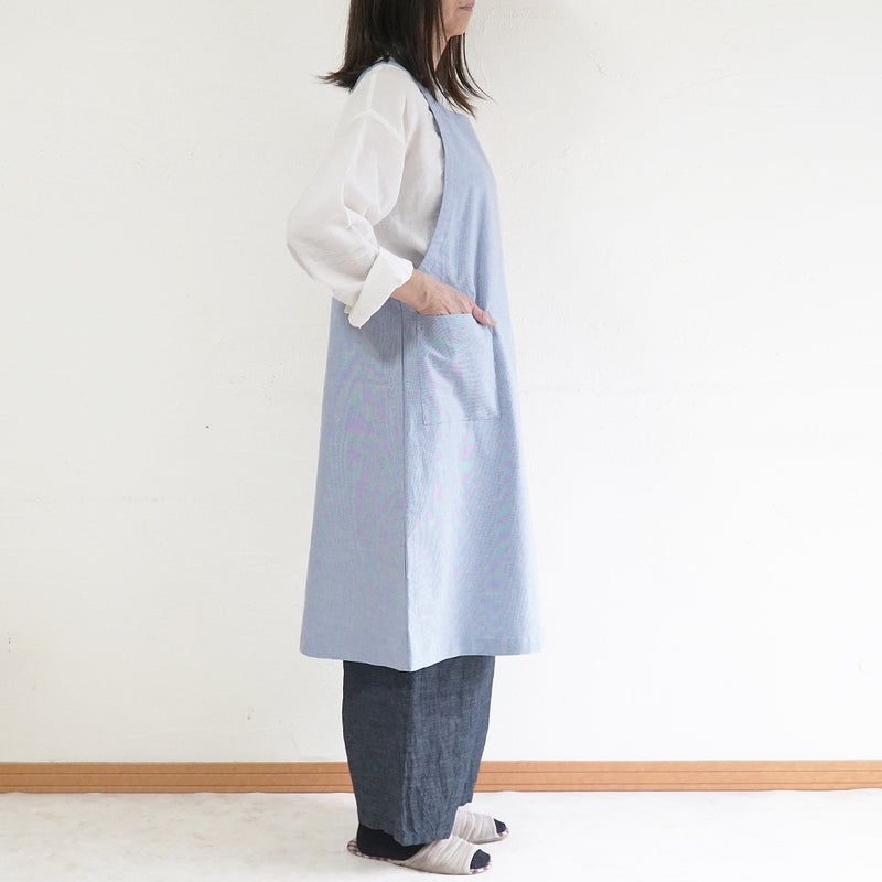 Branch m‘.,ブランチエム,ナチュラル,30代,40代,50代,60代,コットン,ゆったり,綿,エプロン,ワンピース,エプロンワンピース,