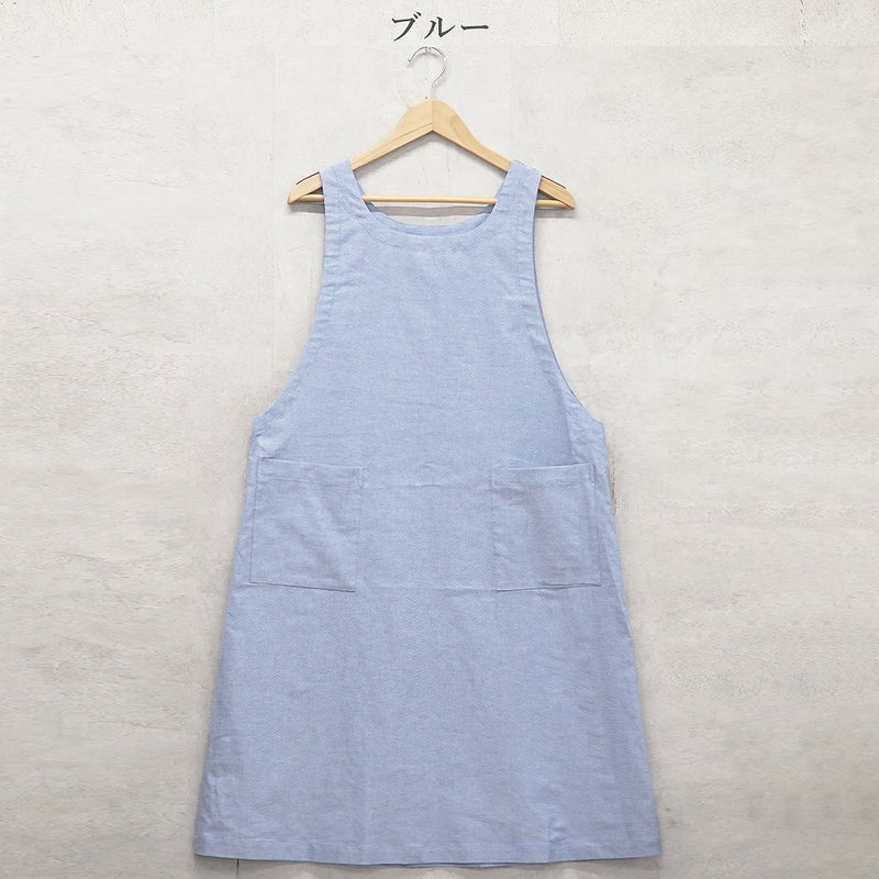 Branch m‘.,ブランチエム,ナチュラル,30代,40代,50代,60代,コットン,ゆったり,綿,エプロン,ワンピース,エプロンワンピース,
