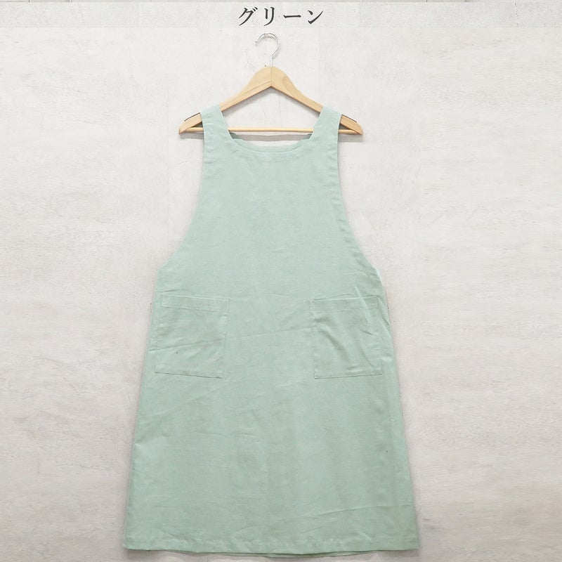 Branch m‘.,ブランチエム,ナチュラル,30代,40代,50代,60代,コットン,ゆったり,綿,エプロン,ワンピース,エプロンワンピース,