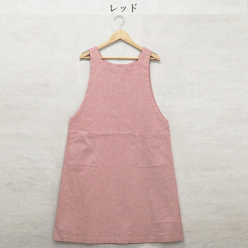 Branch m‘.,ブランチエム,ナチュラル,30代,40代,50代,60代,コットン,ゆったり,綿,エプロン,ワンピース,エプロンワンピース,