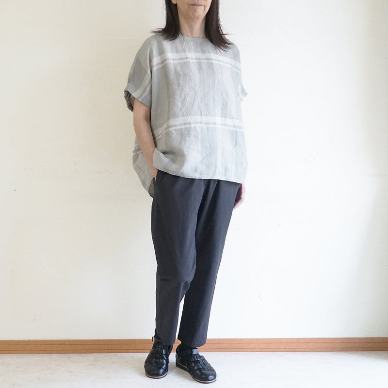 Branch m‘.,ブランチエム,ナチュラル,30代,40代,50代,60代,リネン,ゆったり,麻,コットンリネン,綿麻,パンツ,テーパードパンツ,テーパード,