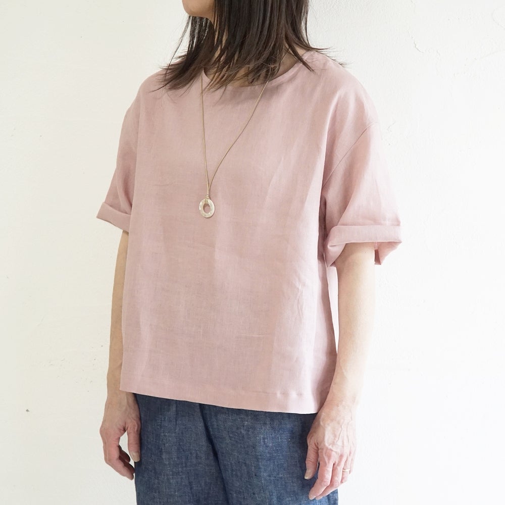 Branch m‘.,ブランチエム,ナチュラル,30代,40代,50代,60代,リネン,ゆったり,麻,プルオーバー,リネンプルオーバー,リネンブラウス,ブラウス,Tシャツ,