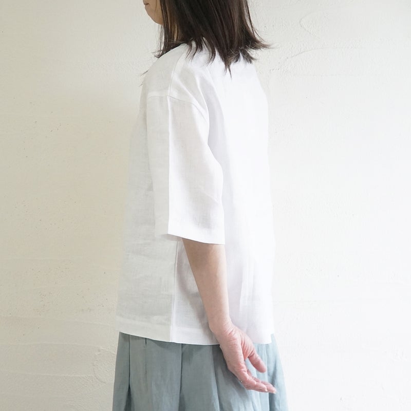 Branch m‘.,ブランチエム,ナチュラル,30代,40代,50代,60代,リネン,ゆったり,麻,プルオーバー,リネンプルオーバー,リネンブラウス,ブラウス,Tシャツ,