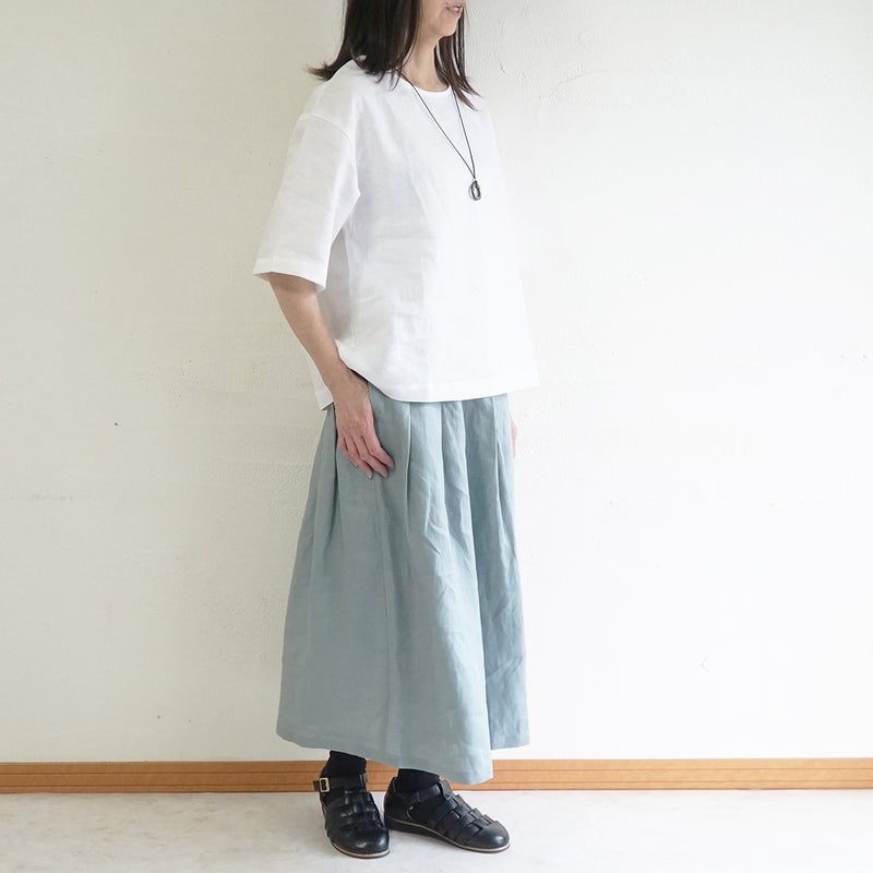 Branch m‘.,ブランチエム,ナチュラル,30代,40代,50代,60代,リネン,ゆったり,麻,プルオーバー,リネンプルオーバー,リネンブラウス,ブラウス,Tシャツ,