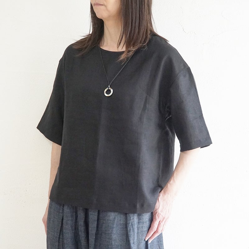 Branch m‘.,ブランチエム,ナチュラル,30代,40代,50代,60代,リネン,ゆったり,麻,プルオーバー,リネンプルオーバー,リネンブラウス,ブラウス,Tシャツ,