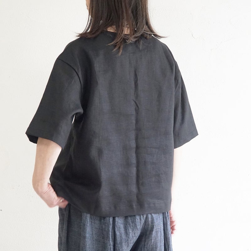 Branch m‘.,ブランチエム,ナチュラル,30代,40代,50代,60代,リネン,ゆったり,麻,プルオーバー,リネンプルオーバー,リネンブラウス,ブラウス,Tシャツ,