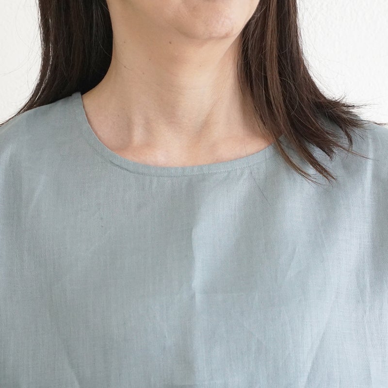 Branch m‘.,ブランチエム,ナチュラル,30代,40代,50代,60代,リネン,ゆったり,麻,プルオーバー,リネンプルオーバー,リネンブラウス,ブラウス,Tシャツ,