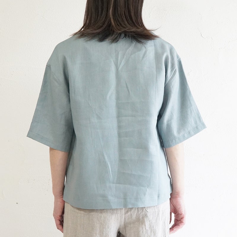 Branch m‘.,ブランチエム,ナチュラル,30代,40代,50代,60代,リネン,ゆったり,麻,プルオーバー,リネンプルオーバー,リネンブラウス,ブラウス,Tシャツ,