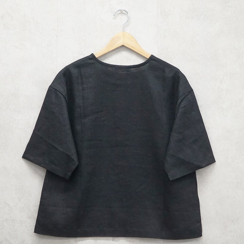 Branch m‘.,ブランチエム,ナチュラル,30代,40代,50代,60代,リネン,ゆったり,麻,プルオーバー,リネンプルオーバー,リネンブラウス,ブラウス,Tシャツ,