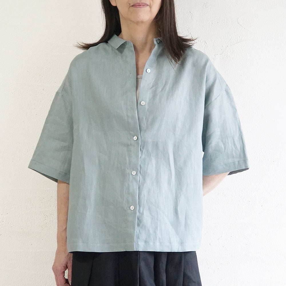 Branch m‘.,ブランチエム,ナチュラル,30代,40代,50代,60代,リネン,ゆったり,麻,シャツ,リネンシャツ,リネンブラウス,ブラウス,ビッグシャツ,オーバーサイズ