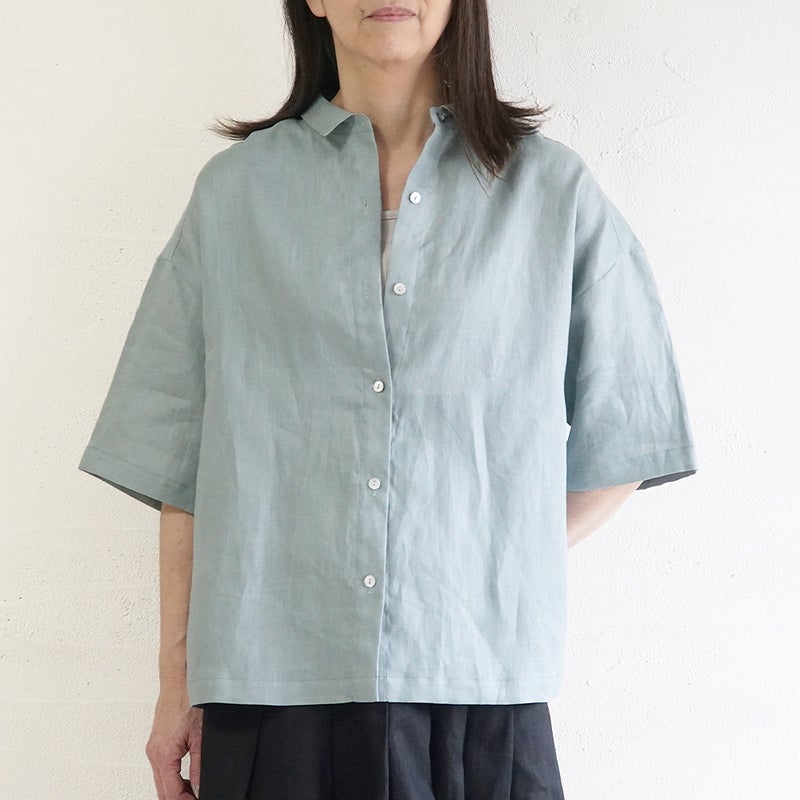 Branch m‘.,ブランチエム,ナチュラル,30代,40代,50代,60代,リネン,ゆったり,麻,シャツ,リネンシャツ,リネンブラウス,ブラウス,ビッグシャツ,オーバーサイズ