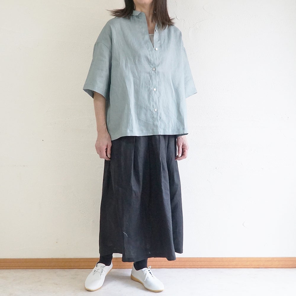 Branch m‘.,ブランチエム,ナチュラル,30代,40代,50代,60代,リネン,ゆったり,麻,シャツ,リネンシャツ,リネンブラウス,ブラウス,ビッグシャツ,オーバーサイズ