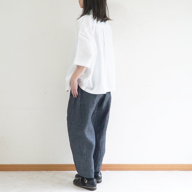 Branch m‘.,ブランチエム,ナチュラル,30代,40代,50代,60代,リネン,ゆったり,麻,シャツ,リネンシャツ,リネンブラウス,ブラウス,ビッグシャツ,オーバーサイズ