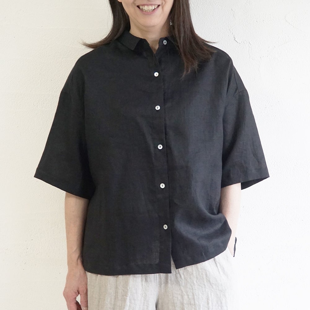 Branch m‘.,ブランチエム,ナチュラル,30代,40代,50代,60代,リネン,ゆったり,麻,シャツ,リネンシャツ,リネンブラウス,ブラウス,ビッグシャツ,オーバーサイズ