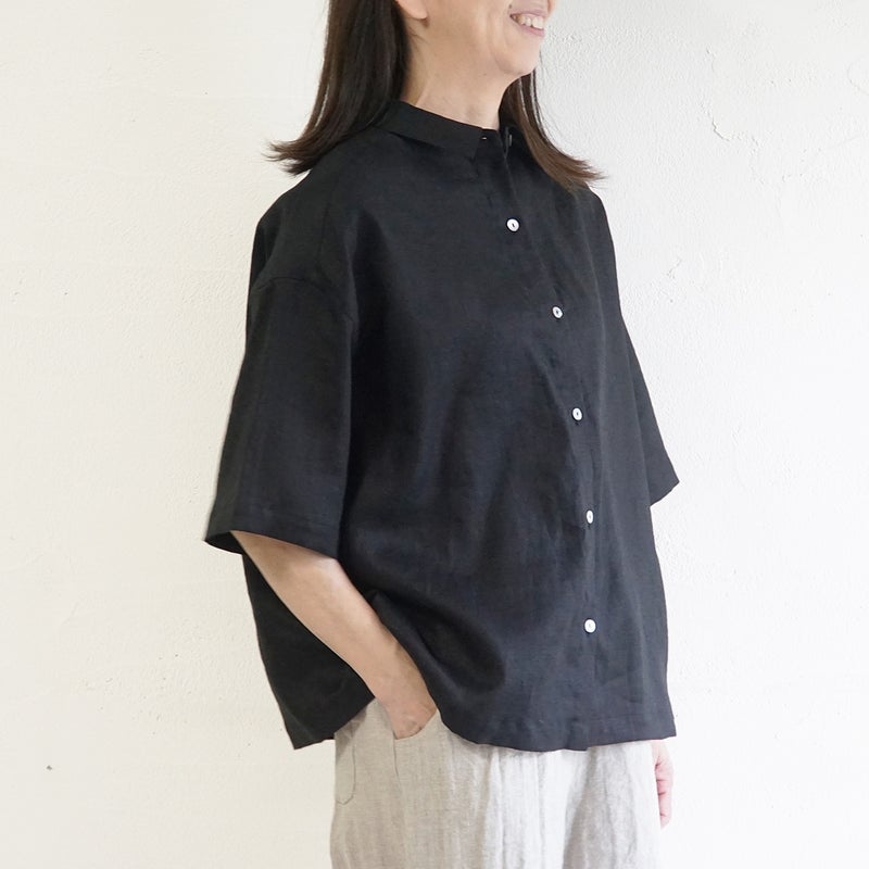 Branch m‘.,ブランチエム,ナチュラル,30代,40代,50代,60代,リネン,ゆったり,麻,シャツ,リネンシャツ,リネンブラウス,ブラウス,ビッグシャツ,オーバーサイズ