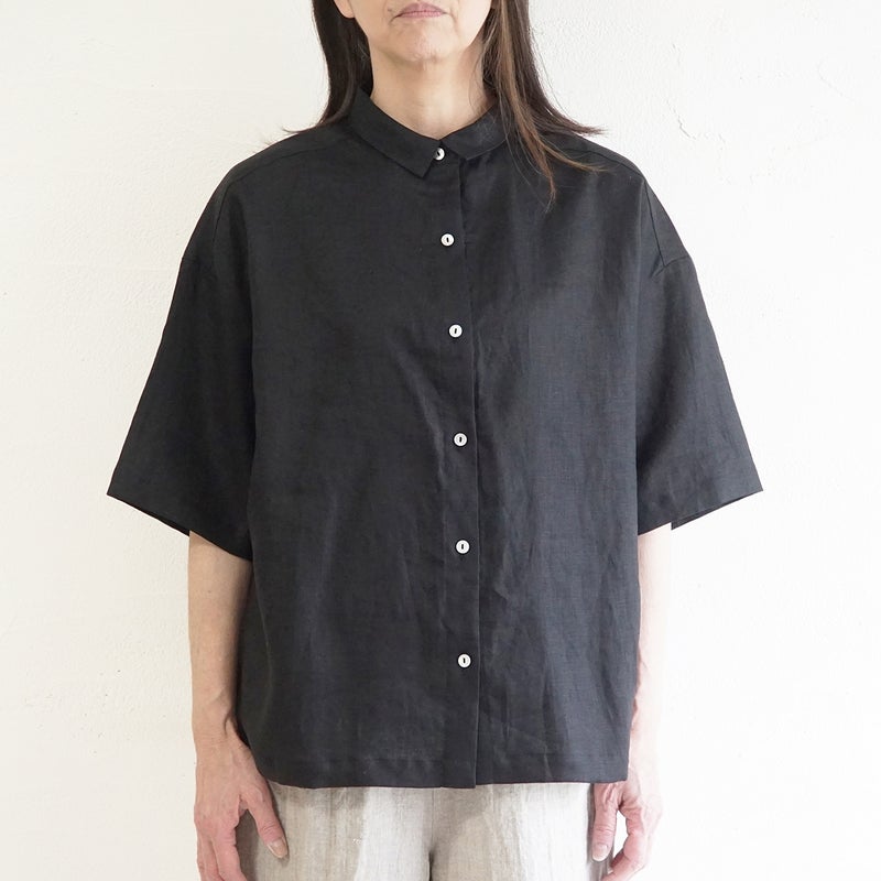 Branch m‘.,ブランチエム,ナチュラル,30代,40代,50代,60代,リネン,ゆったり,麻,シャツ,リネンシャツ,リネンブラウス,ブラウス,ビッグシャツ,オーバーサイズ