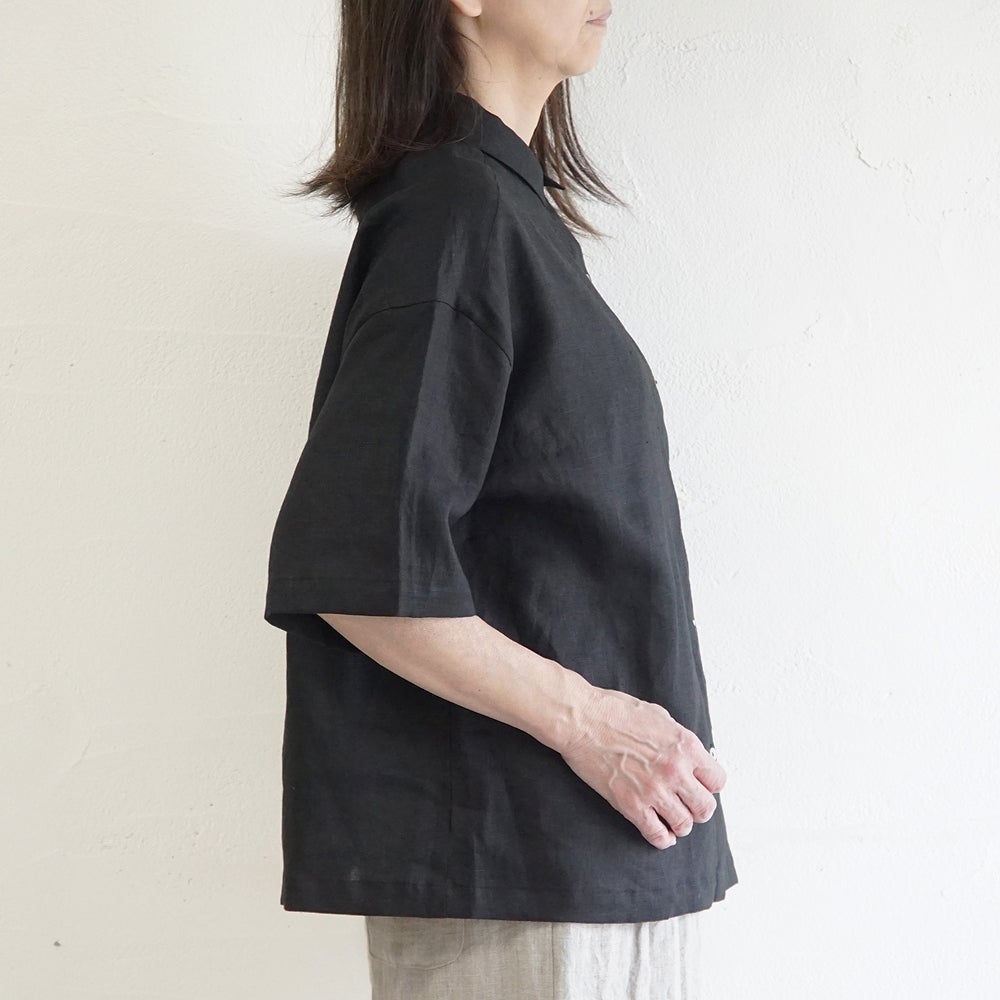 Branch m‘.,ブランチエム,ナチュラル,30代,40代,50代,60代,リネン,ゆったり,麻,シャツ,リネンシャツ,リネンブラウス,ブラウス,ビッグシャツ,オーバーサイズ