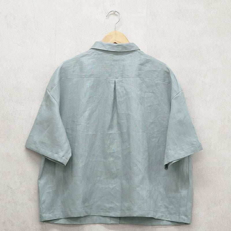 Branch m‘.,ブランチエム,ナチュラル,30代,40代,50代,60代,リネン,ゆったり,麻,シャツ,リネンシャツ,リネンブラウス,ブラウス,ビッグシャツ,オーバーサイズ