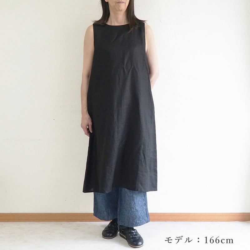 Branch m‘.,ブランチエム,ナチュラル,30代,40代,50代,60代,リネン,ゆったり,麻,ワンピース,リネンワンピース,ノースリーブワンピース