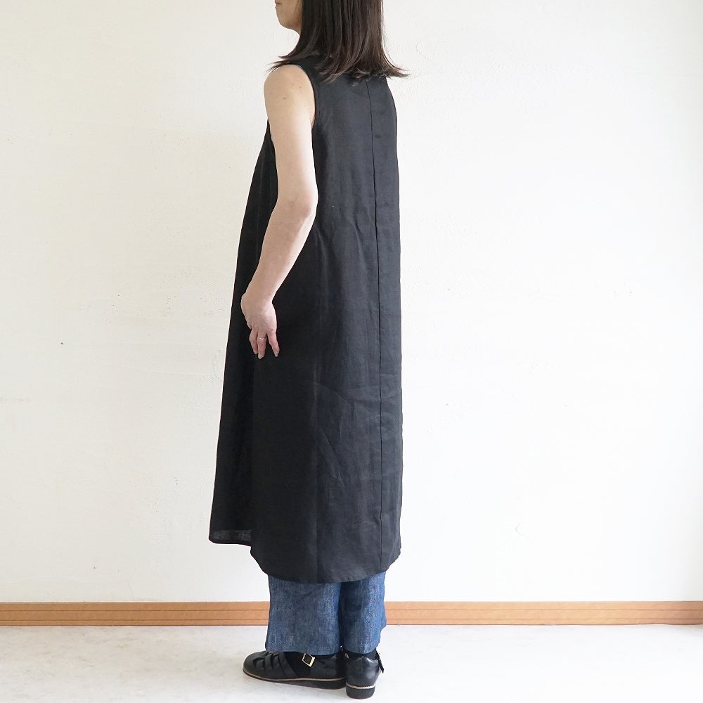 Branch m‘.,ブランチエム,ナチュラル,30代,40代,50代,60代,リネン,ゆったり,麻,ワンピース,リネンワンピース,ノースリーブワンピース