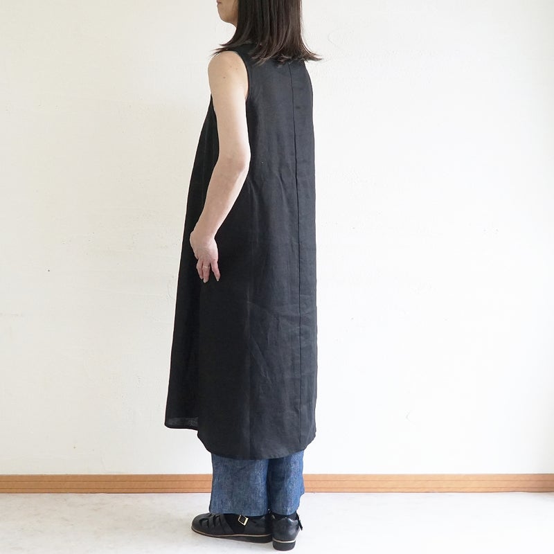 Branch m‘.,ブランチエム,ナチュラル,30代,40代,50代,60代,リネン,ゆったり,麻,ワンピース,リネンワンピース,ノースリーブワンピース