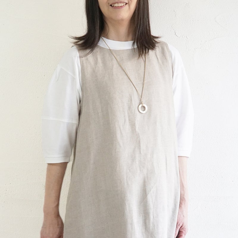 Branch m‘.,ブランチエム,ナチュラル,30代,40代,50代,60代,リネン,ゆったり,麻,ワンピース,リネンワンピース,ノースリーブワンピース