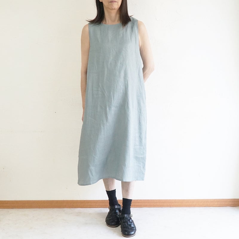 Branch m‘.,ブランチエム,ナチュラル,30代,40代,50代,60代,リネン,ゆったり,麻,ワンピース,リネンワンピース,ノースリーブワンピース