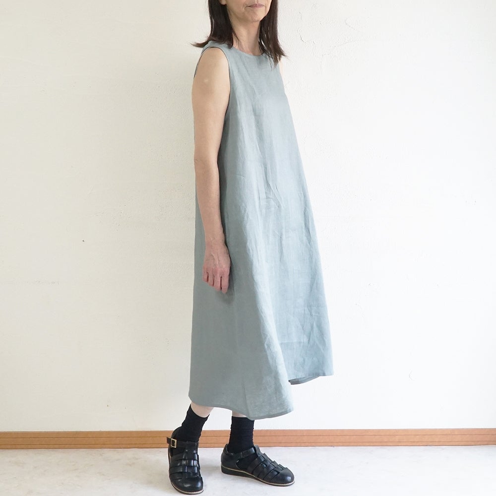 Branch m‘.,ブランチエム,ナチュラル,30代,40代,50代,60代,リネン,ゆったり,麻,ワンピース,リネンワンピース,ノースリーブワンピース