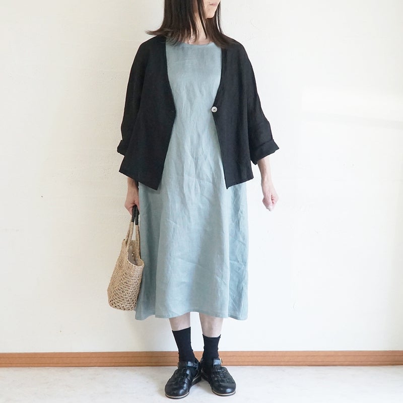 Branch m‘.,ブランチエム,ナチュラル,30代,40代,50代,60代,リネン,ゆったり,麻,ワンピース,リネンワンピース,ノースリーブワンピース