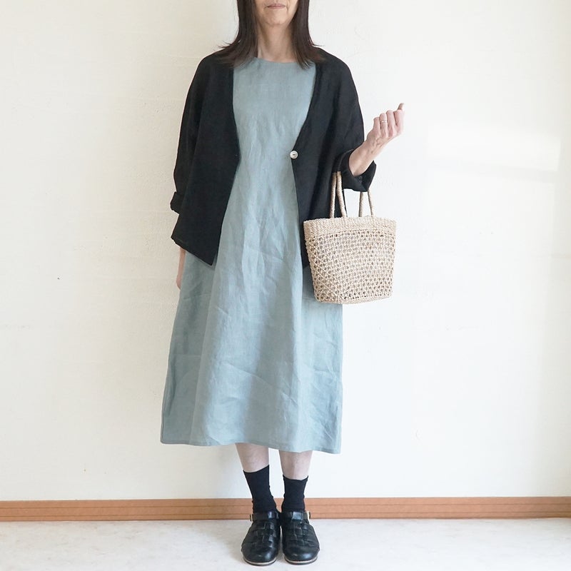 Branch m‘.,ブランチエム,ナチュラル,30代,40代,50代,60代,リネン,ゆったり,麻,ワンピース,リネンワンピース,ノースリーブワンピース