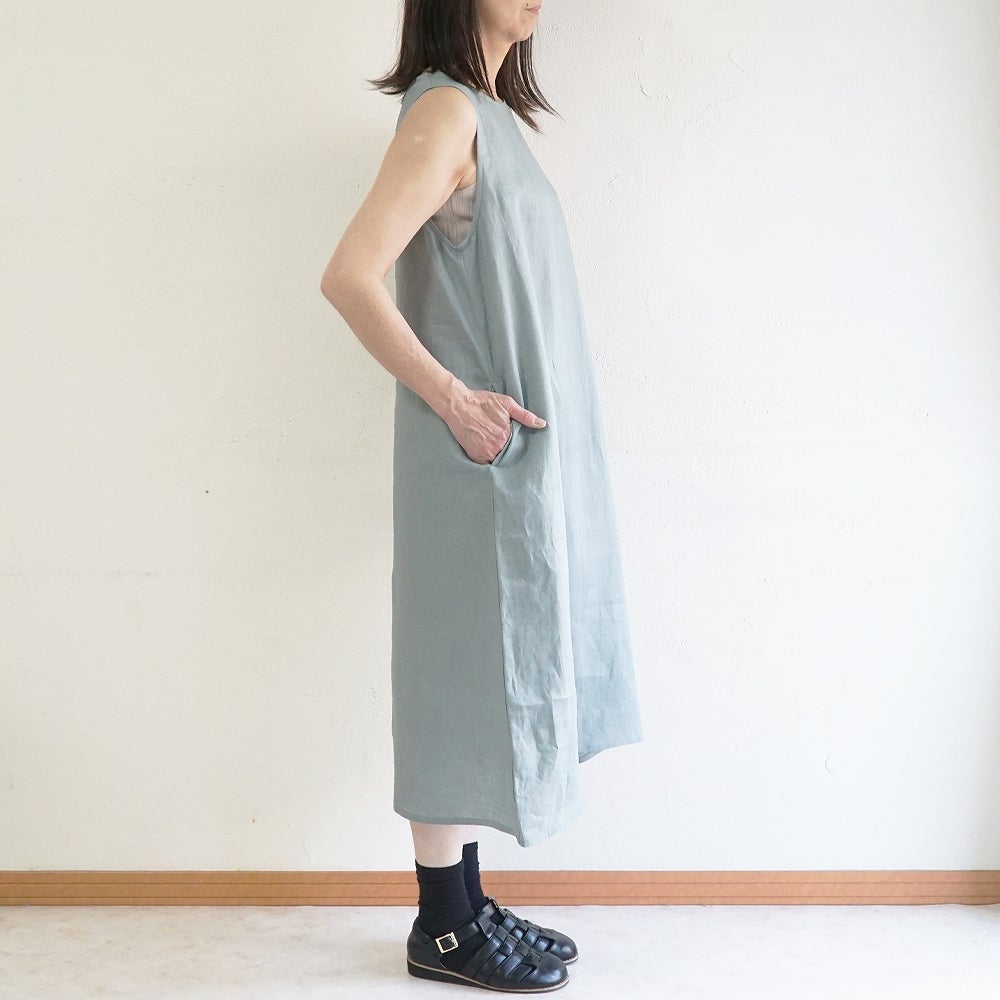 Branch m‘.,ブランチエム,ナチュラル,30代,40代,50代,60代,リネン,ゆったり,麻,ワンピース,リネンワンピース,ノースリーブワンピース