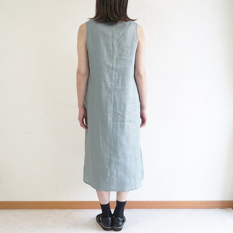 Branch m‘.,ブランチエム,ナチュラル,30代,40代,50代,60代,リネン,ゆったり,麻,ワンピース,リネンワンピース,ノースリーブワンピース