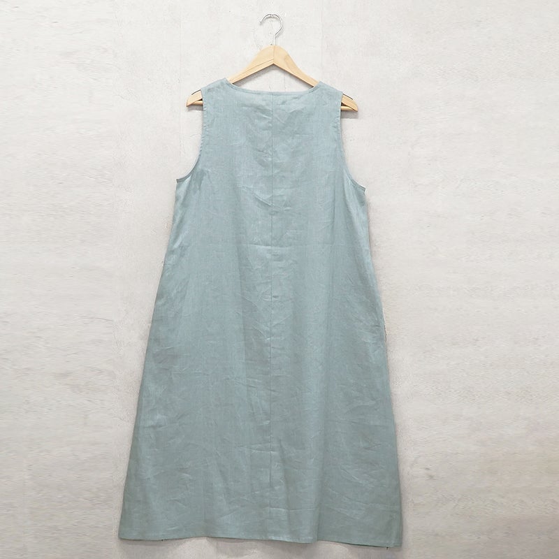 Branch m‘.,ブランチエム,ナチュラル,30代,40代,50代,60代,リネン,ゆったり,麻,ワンピース,リネンワンピース,ノースリーブワンピース