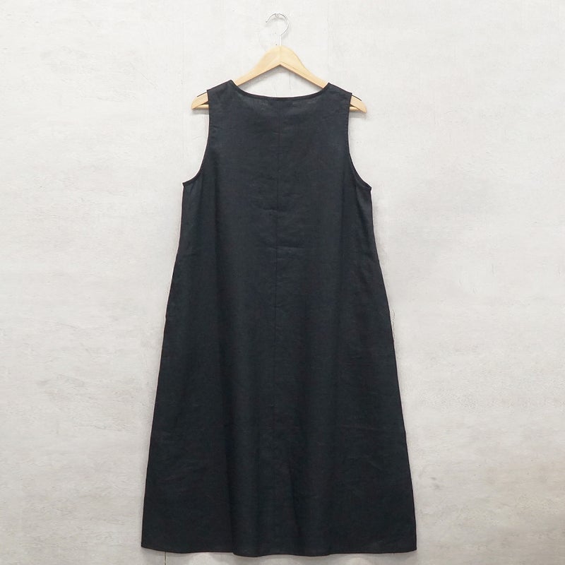 Branch m‘.,ブランチエム,ナチュラル,30代,40代,50代,60代,リネン,ゆったり,麻,ワンピース,リネンワンピース,ノースリーブワンピース