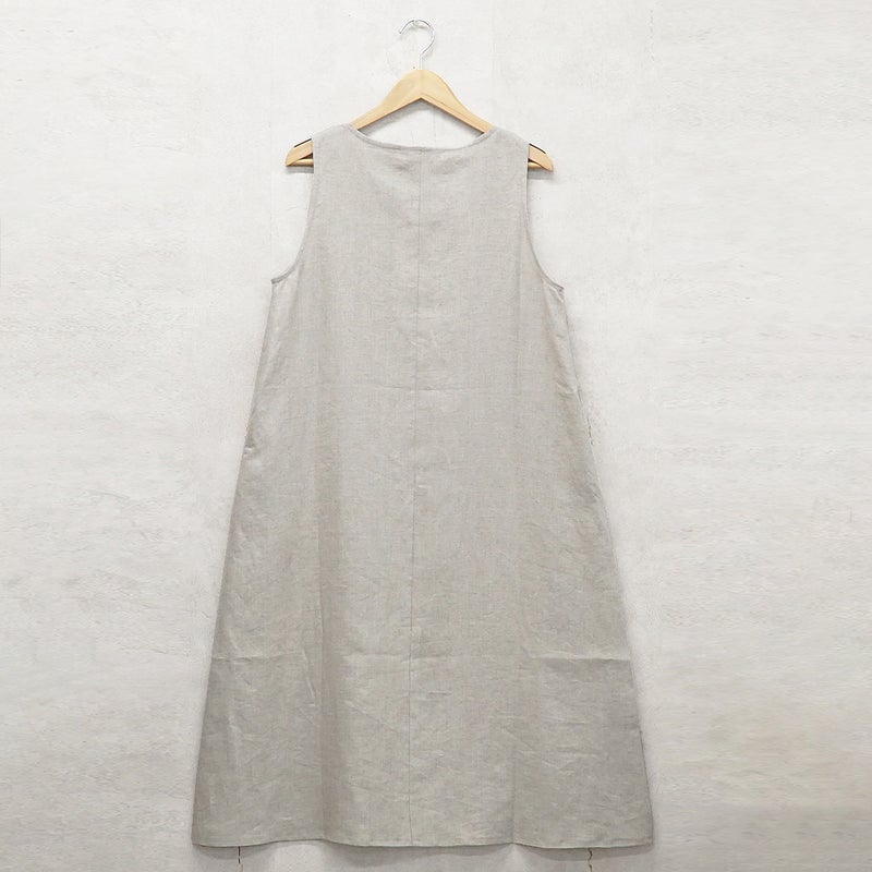 Branch m‘.,ブランチエム,ナチュラル,30代,40代,50代,60代,リネン,ゆったり,麻,ワンピース,リネンワンピース,ノースリーブワンピース