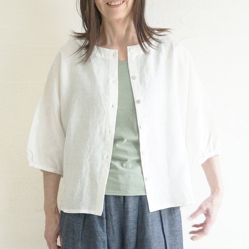 Branch m‘.,ブランチエム,ナチュラル,30代,40代,50代,60代,コーデセット,コーディネートセット,セット売り,ゆったり,リネン,ブラウス,リネンブラウス,ドルマンブラウス,デニム,デニムパンツ,バルーンパンツ,フィグパンツ