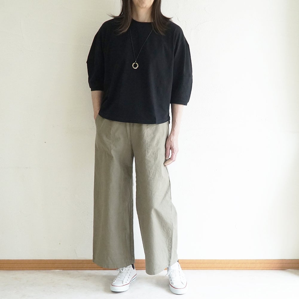 Branch m‘.,ブランチエム,ナチュラル,30代,40代,50代,60代,コーデセット,コーディネートセット,セット売り,ゆったり,Tシャツ,カットソー,ベイカーパンツ,ストレートパンツ,ワイドストレートパンツ