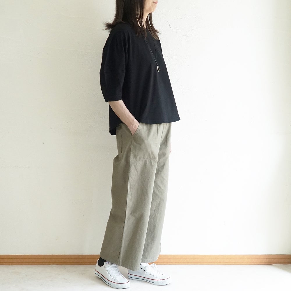 Branch m‘.,ブランチエム,ナチュラル,30代,40代,50代,60代,コーデセット,コーディネートセット,セット売り,ゆったり,Tシャツ,カットソー,ベイカーパンツ,ストレートパンツ,ワイドストレートパンツ