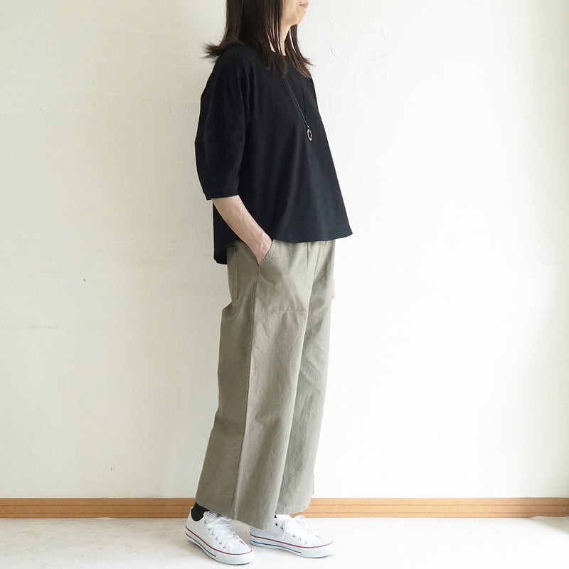 Branch m‘.,ブランチエム,ナチュラル,30代,40代,50代,60代,コーデセット,コーディネートセット,セット売り,ゆったり,Tシャツ,カットソー,ベイカーパンツ,ストレートパンツ,ワイドストレートパンツ