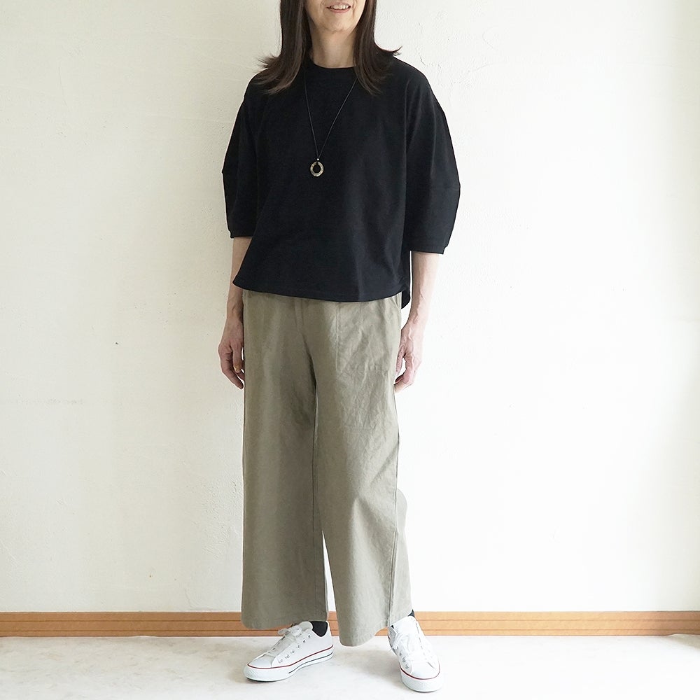 Branch m‘.,ブランチエム,ナチュラル,30代,40代,50代,60代,コーデセット,コーディネートセット,セット売り,ゆったり,Tシャツ,カットソー,ベイカーパンツ,ストレートパンツ,ワイドストレートパンツ