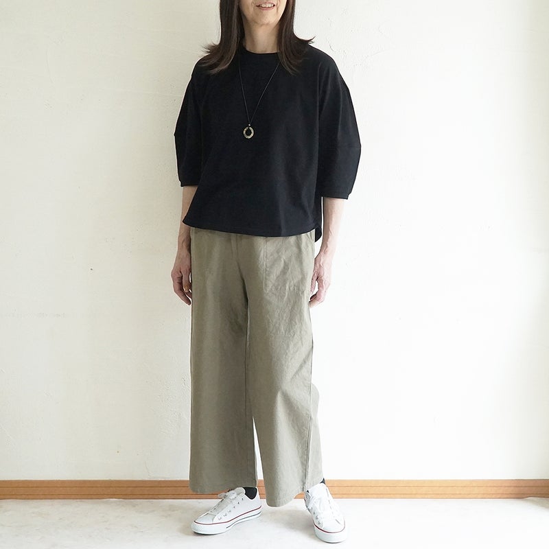 Branch m‘.,ブランチエム,ナチュラル,30代,40代,50代,60代,コーデセット,コーディネートセット,セット売り,ゆったり,Tシャツ,カットソー,ベイカーパンツ,ストレートパンツ,ワイドストレートパンツ