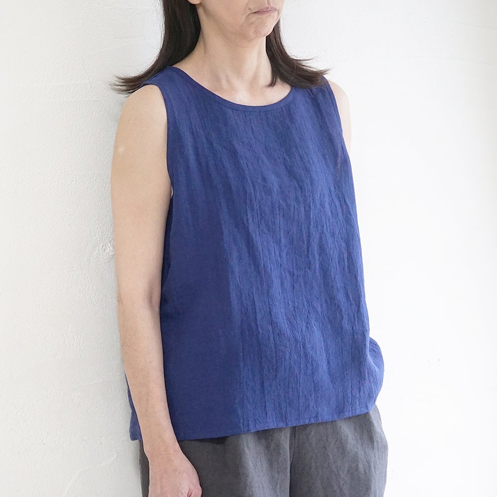 Branch m‘.,ブランチエム,ナチュラル,30代,40代,50代,60代,リネン,ゆったり,ブラウス,リネンブラウス,タンクトップ,ノースリーブ,リネンタンクトップ
