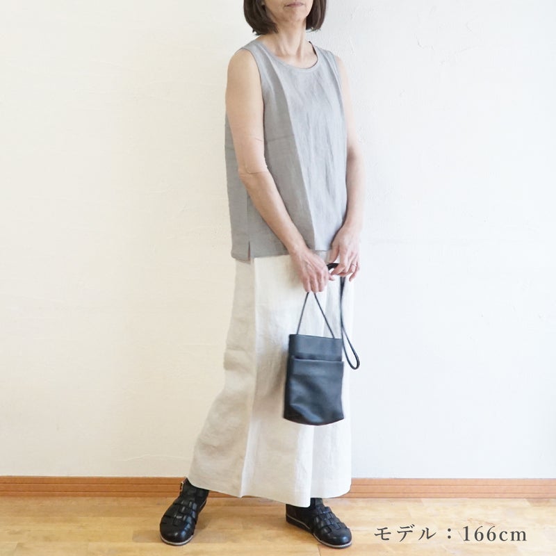 Branch m‘.,ブランチエム,ナチュラル,30代,40代,50代,60代,リネン,ゆったり,ブラウス,リネンブラウス,タンクトップ,ノースリーブ,リネンタンクトップ