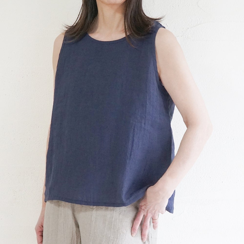 Branch m‘.,ブランチエム,ナチュラル,30代,40代,50代,60代,リネン,ゆったり,ブラウス,リネンブラウス,タンクトップ,ノースリーブ,リネンタンクトップ